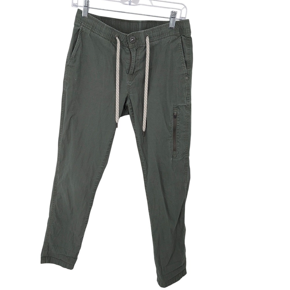 Vuori Ripstop Pants Women Small Green Cargo Jogger Drawstring Hiking Outdoor